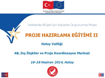 Hatay Valiliği - Proje Hazırlama Eğitimi II